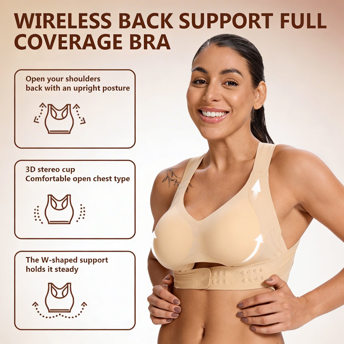 UpliftPro™ – Posture Correcting Wireless Sports Bra